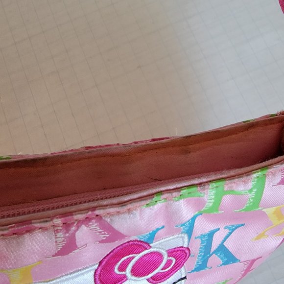 Y2K Hello Kitty Bag Clutch Mini Purse Sanrio Pink Letter H K - Picture 3 of 5